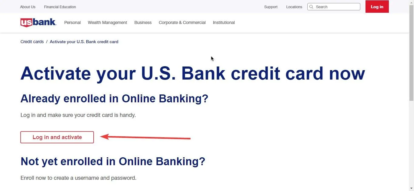 How to Activate Your US Bank Credit Card Online