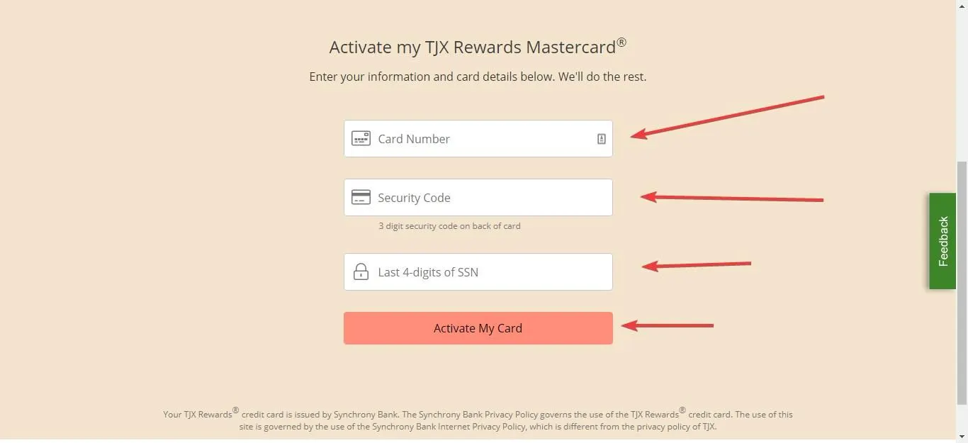 How to Activate your TJX Rewards Cards Online