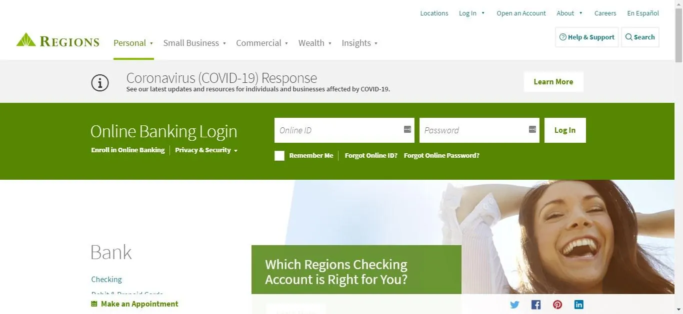 How to Activate Regions Card Online