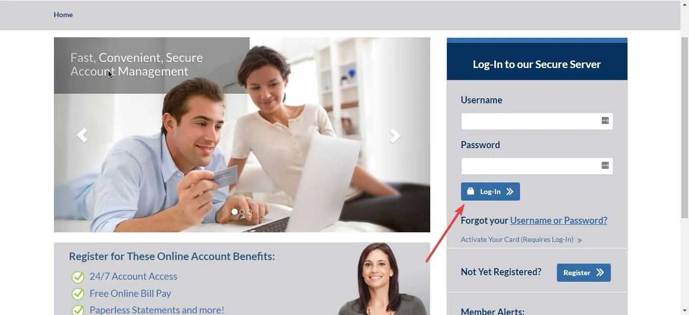 Log-In to Indigocard Website