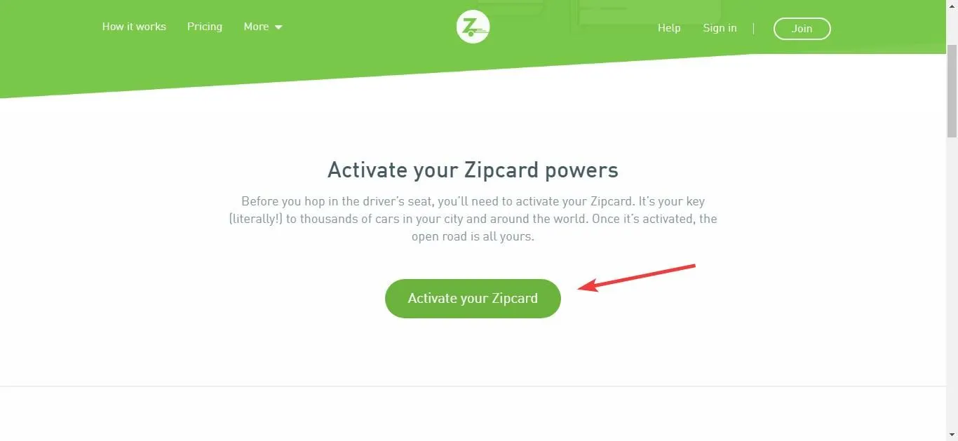 zipcar card activation
