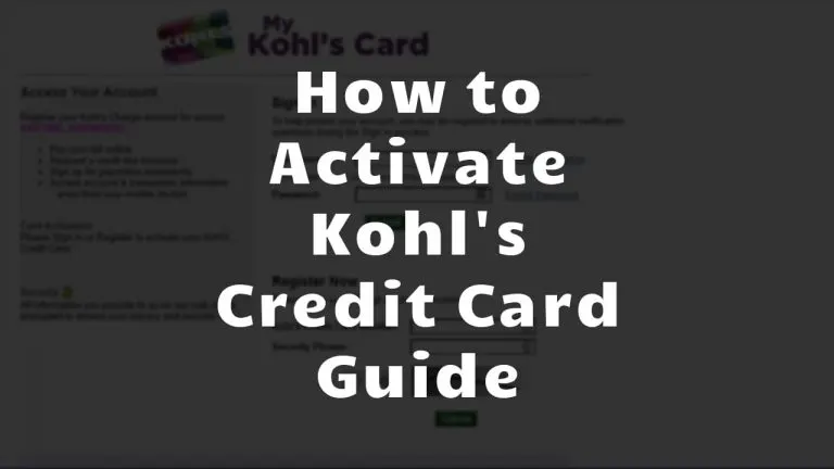 How to Activate Kohl's Credit Card Guide